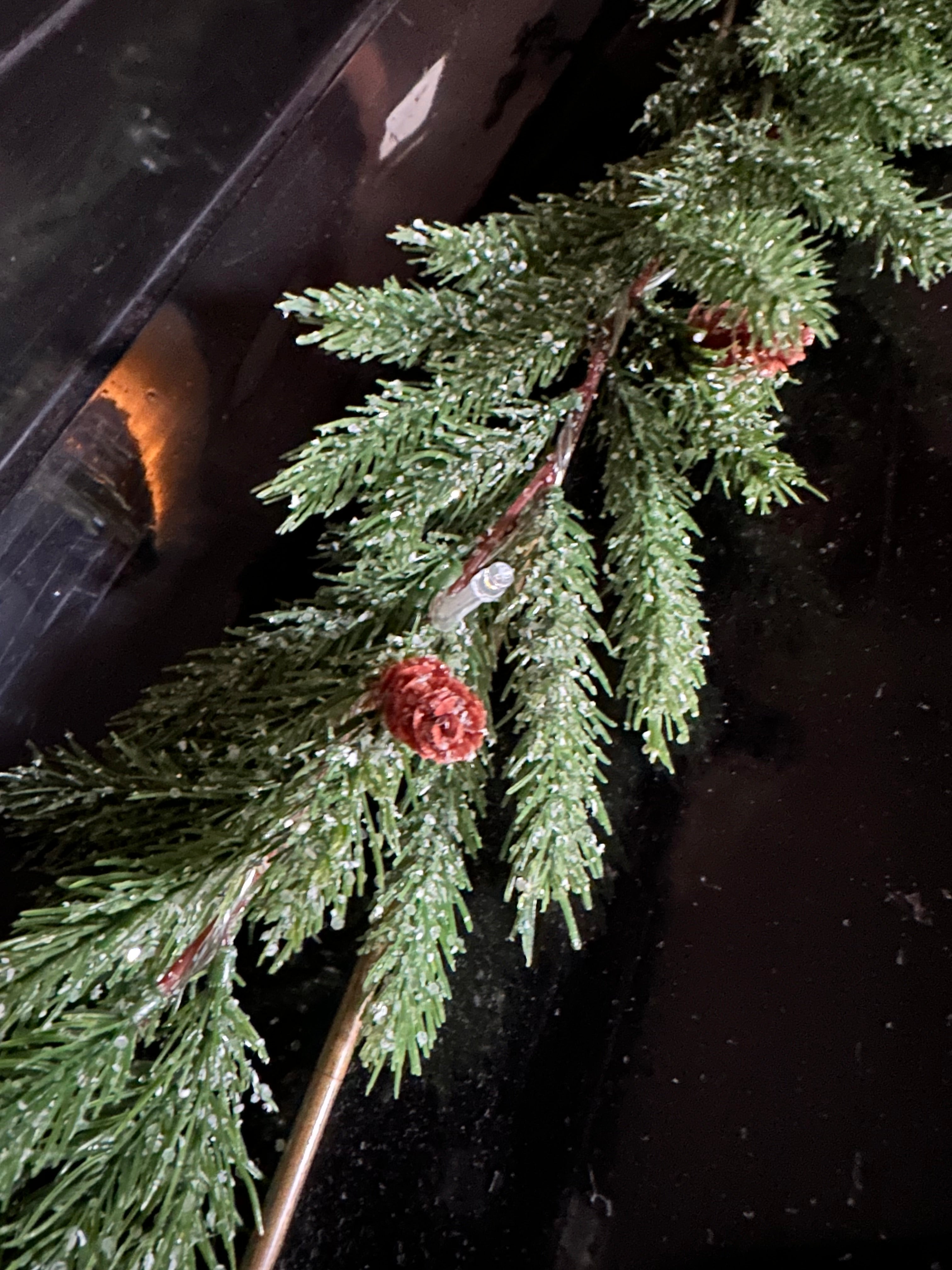 Kerstslinger Cosima Led 150 Cm Zijde Donkergroen