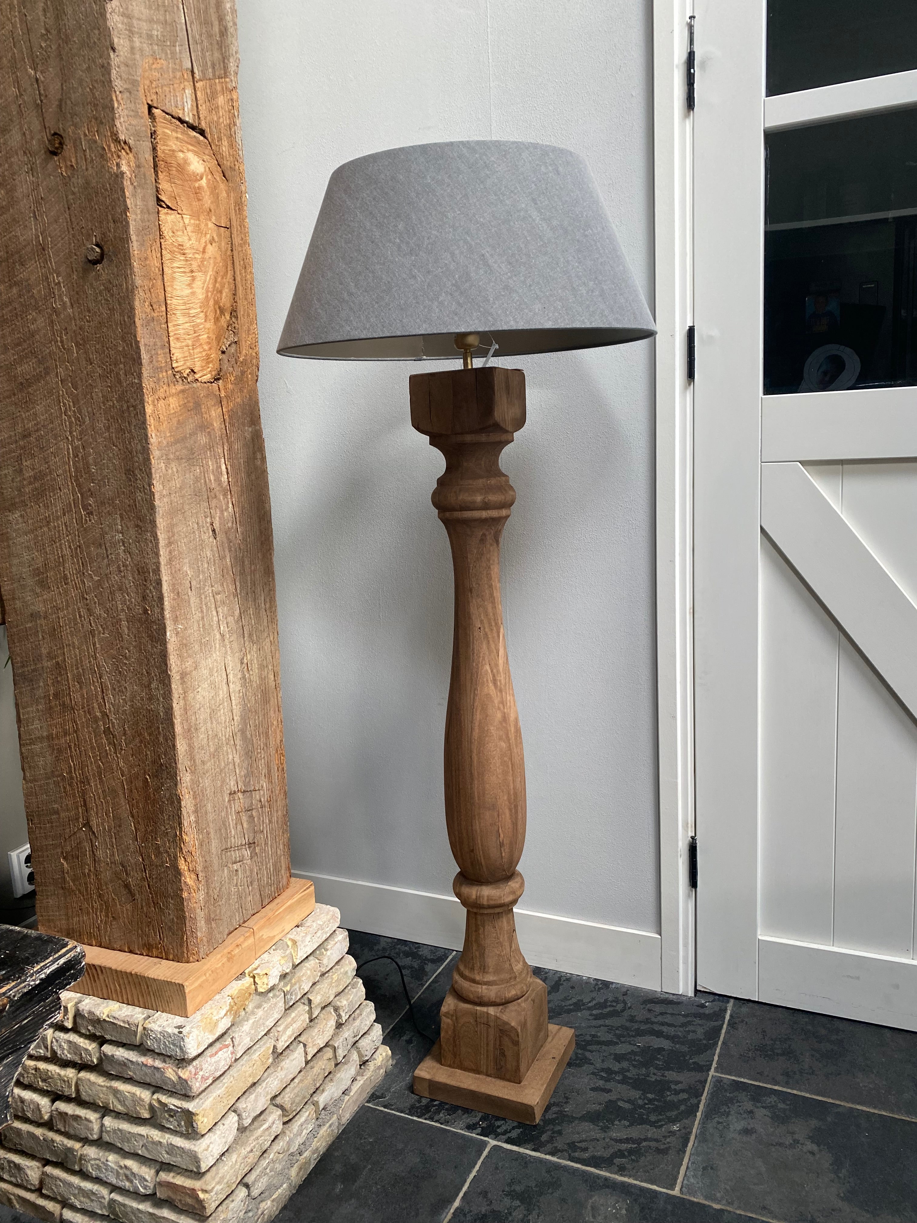 Balusterlamp hout 125cm