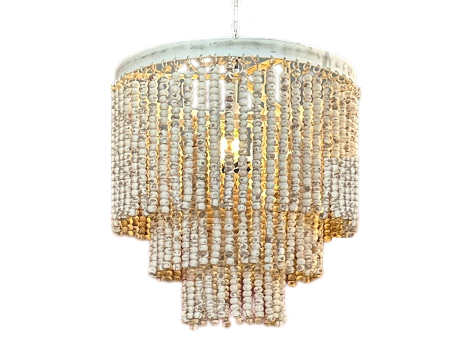 Hanglamp kraal wit 60cm 2557