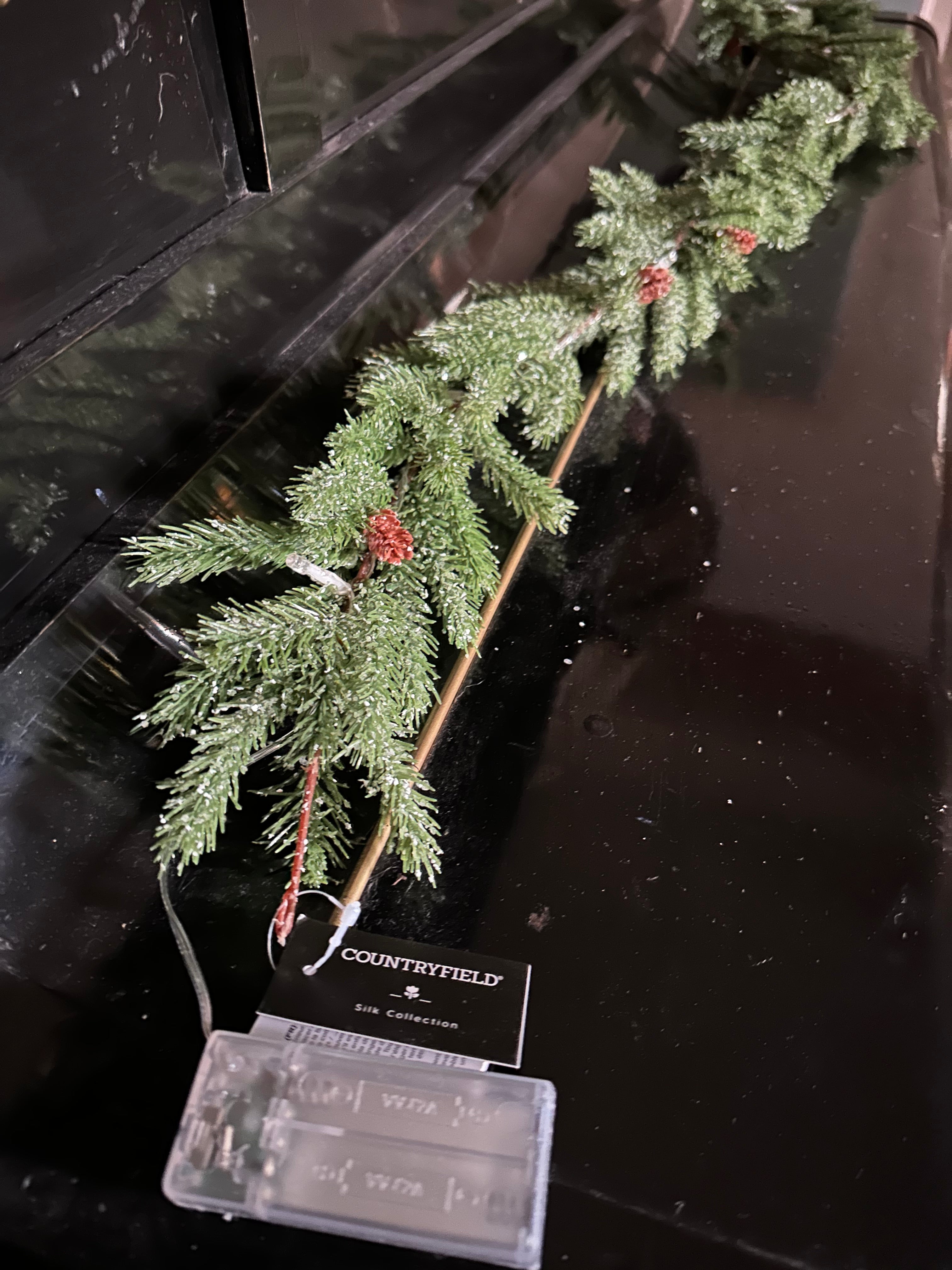 Kerstslinger Cosima Led 150 Cm Zijde Donkergroen