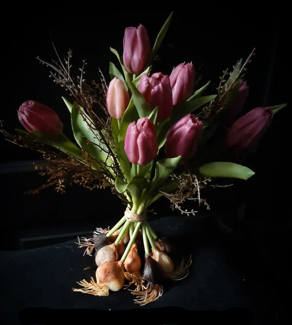 Tulpen met knolletje set van 12 Paars
