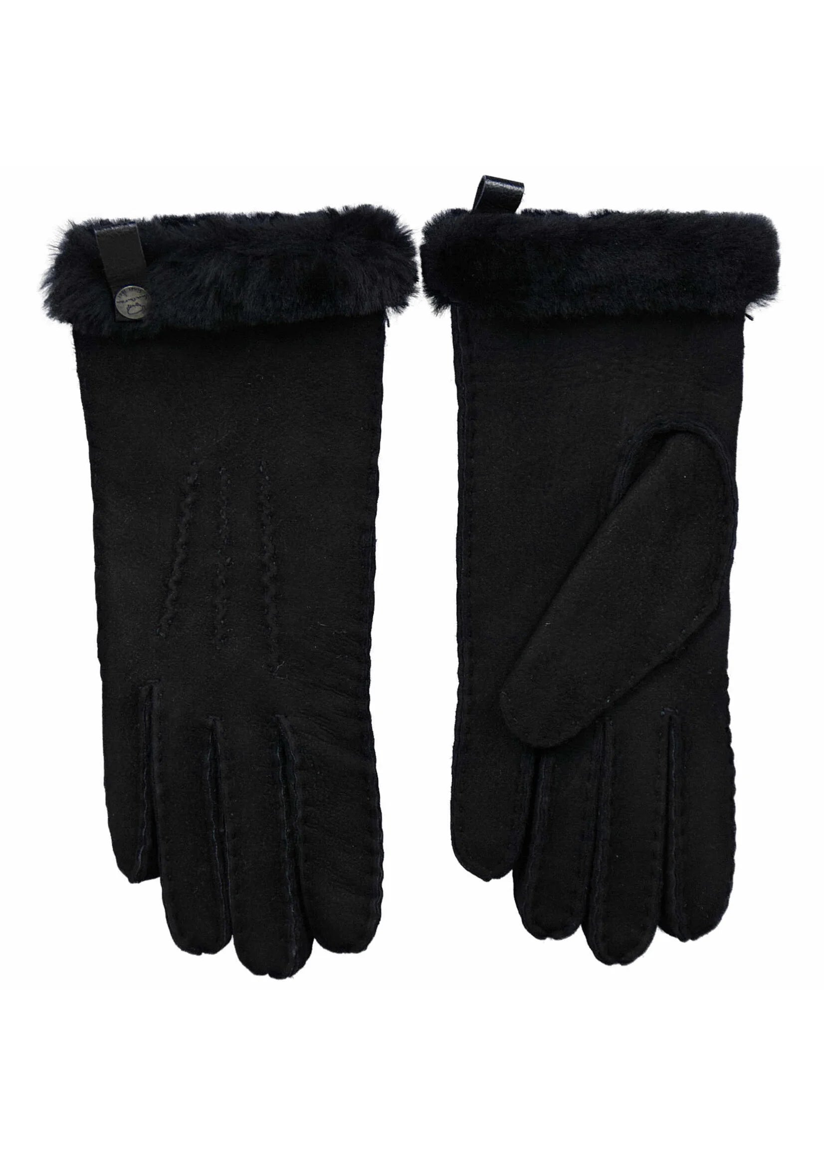 Van Buren Lamsvacht Dames Handschoenen - Zwart