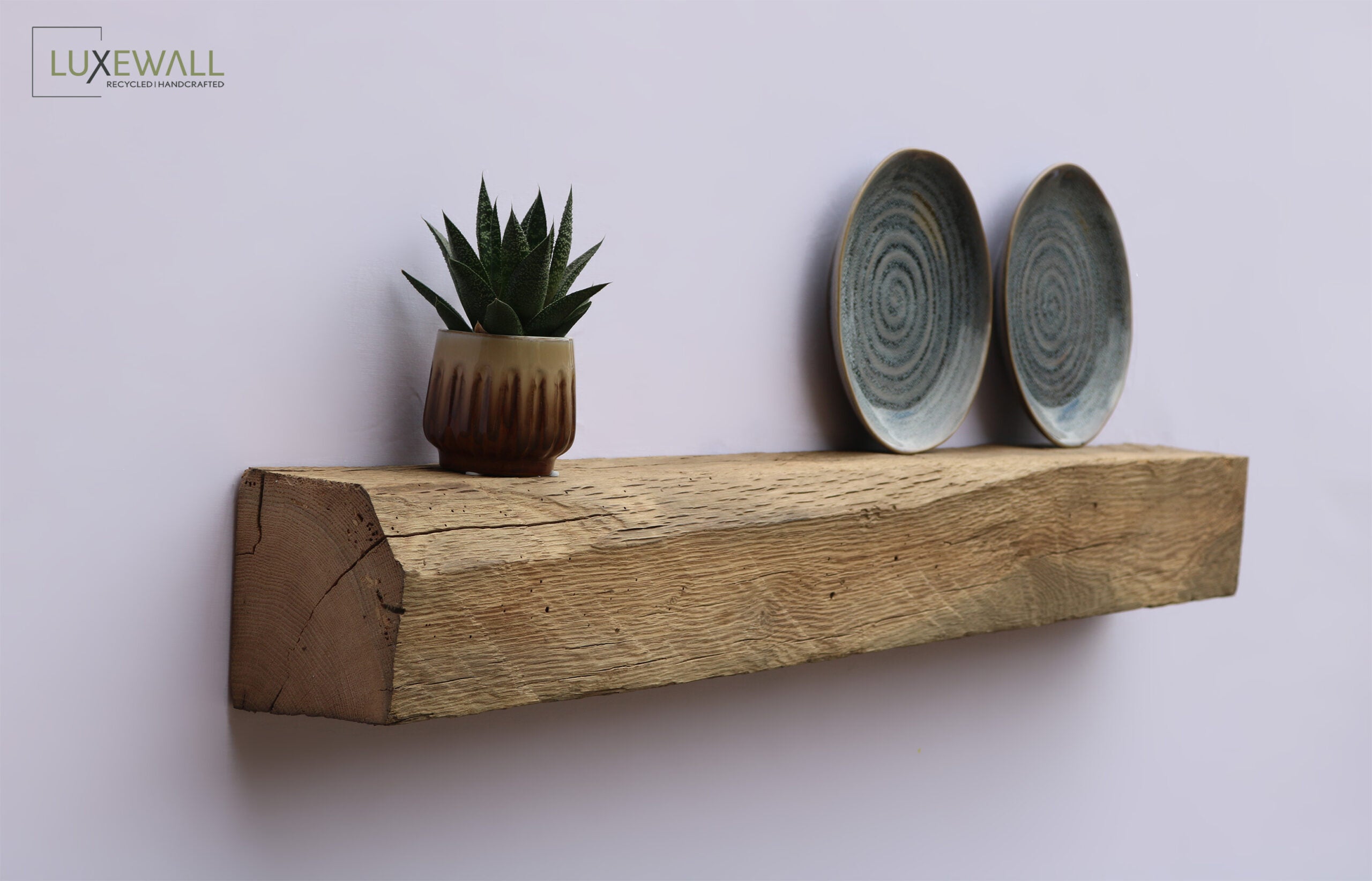 Authentic geborsteld oud eiken wandplank 10×10-13×13 cm