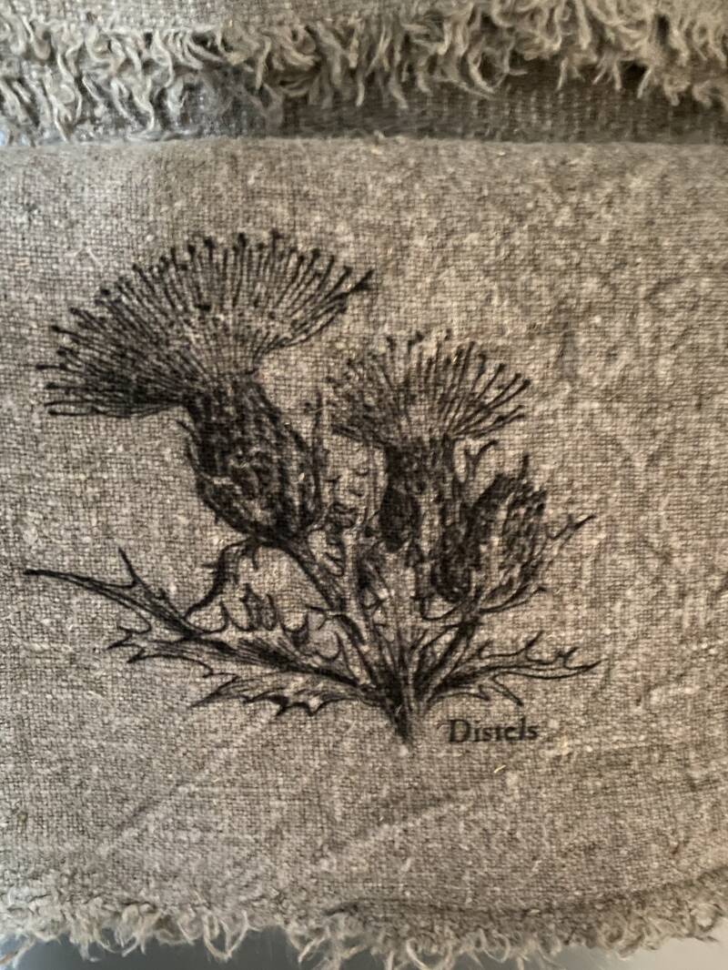 Shabby doek distels maat S