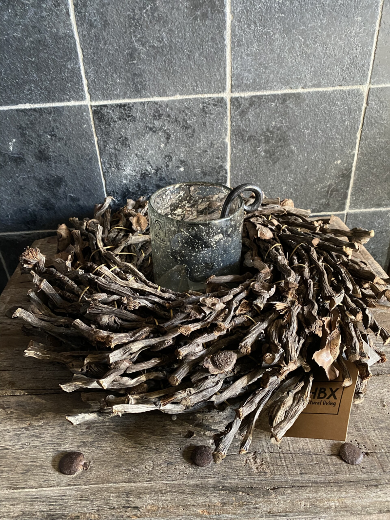 Basket krans curly twig