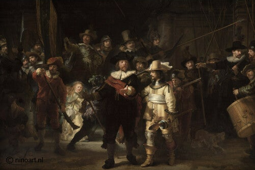 Spatscherm de Nachtwacht — 60x90cm