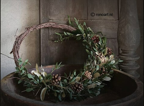 Spatscherm Winterkrans — 60x80cm