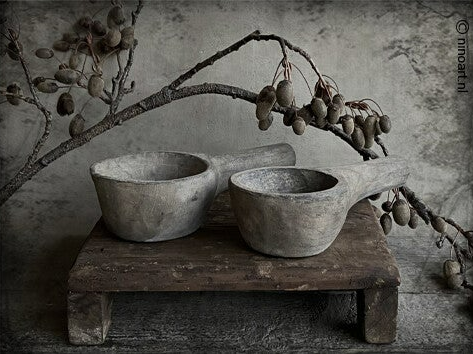 Spatscherm Grijze lepels — 60x80cm