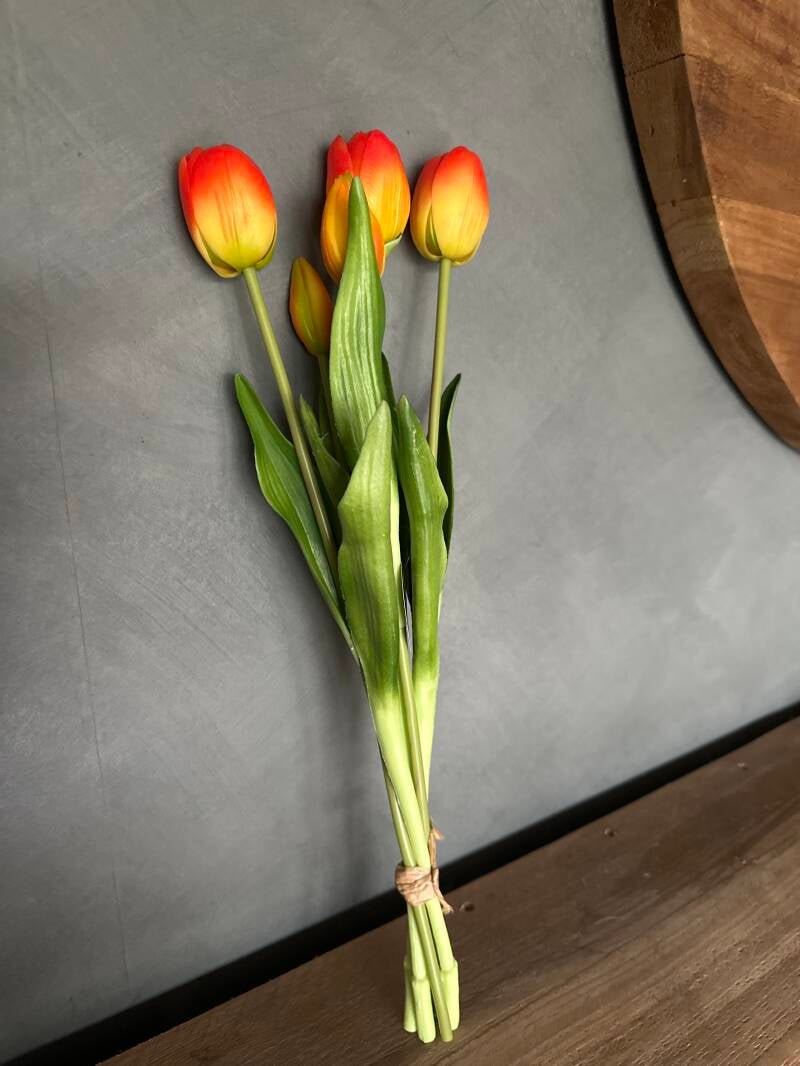 Tulpen vel oranje 5stks 43cm