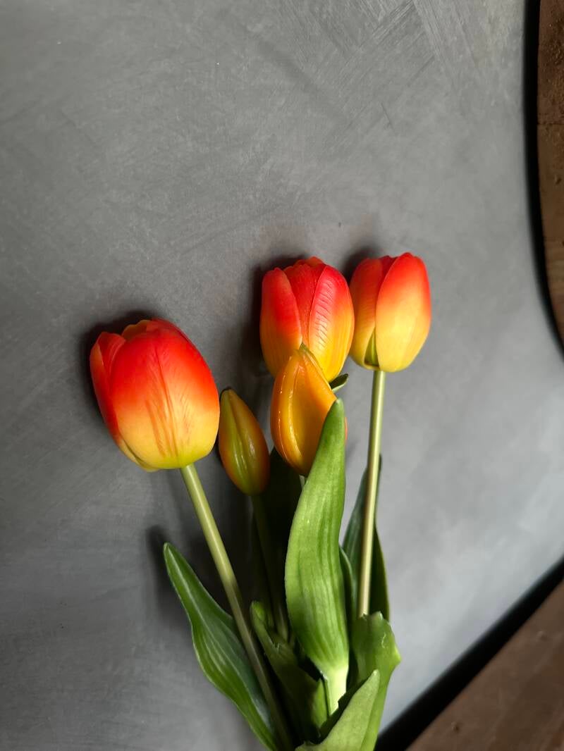Tulpen vel oranje 5stks 43cm