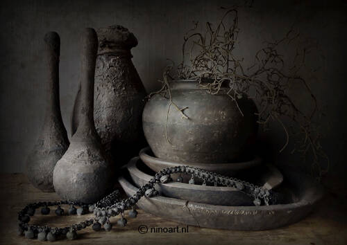 Spatscherm Sober grijs stilleven — 60x80cm