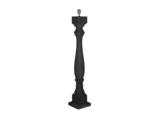 Baluster vloerlamp zwart 125cm