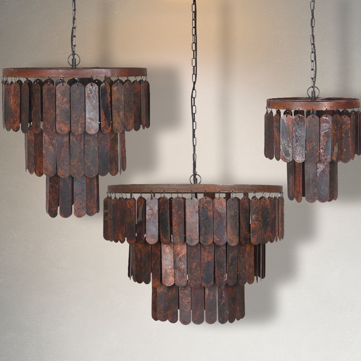 Hanglamp roest lamel Ø 45 cm / 2528