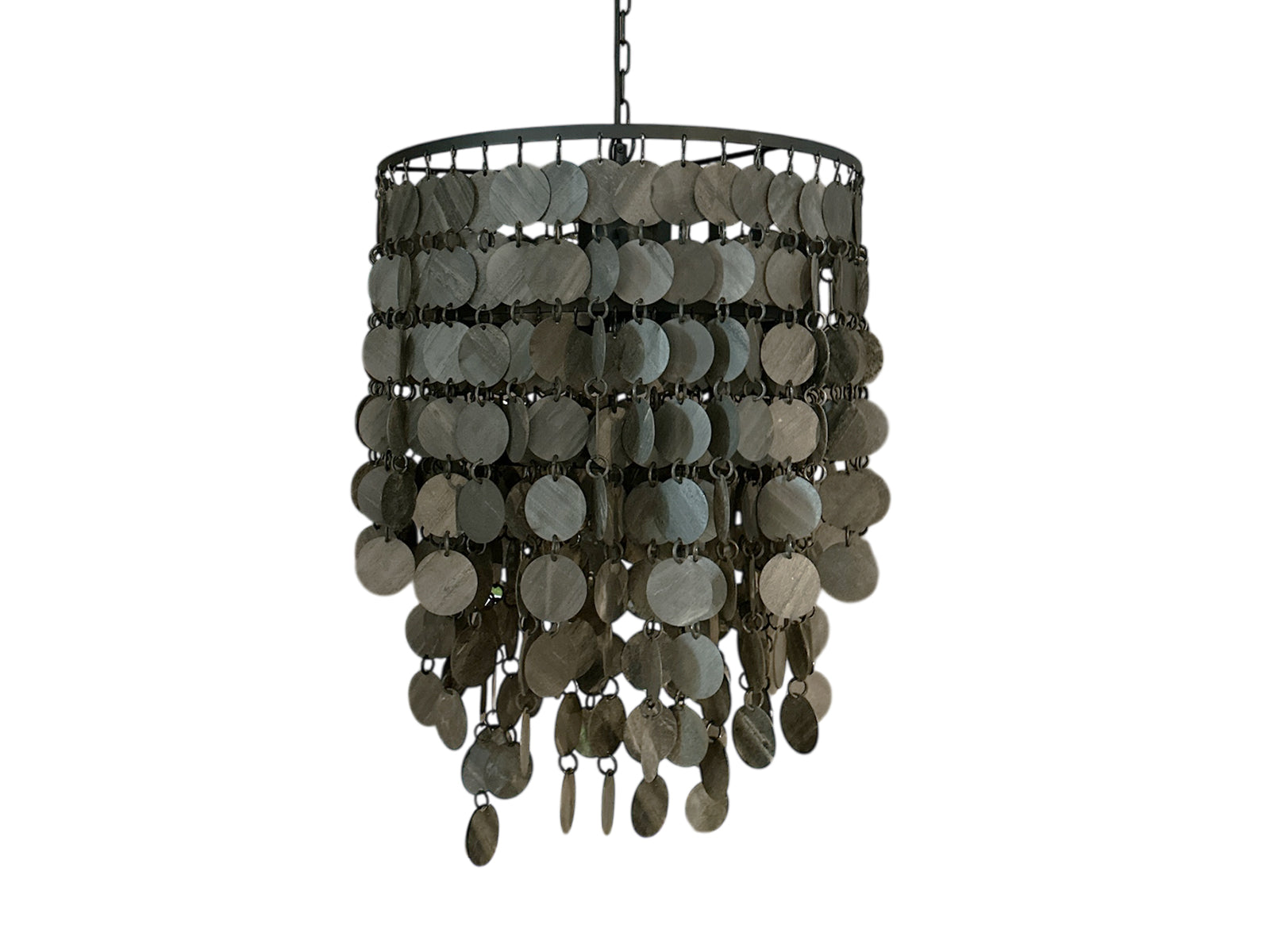Hanglamp vineer zwart 45 cm