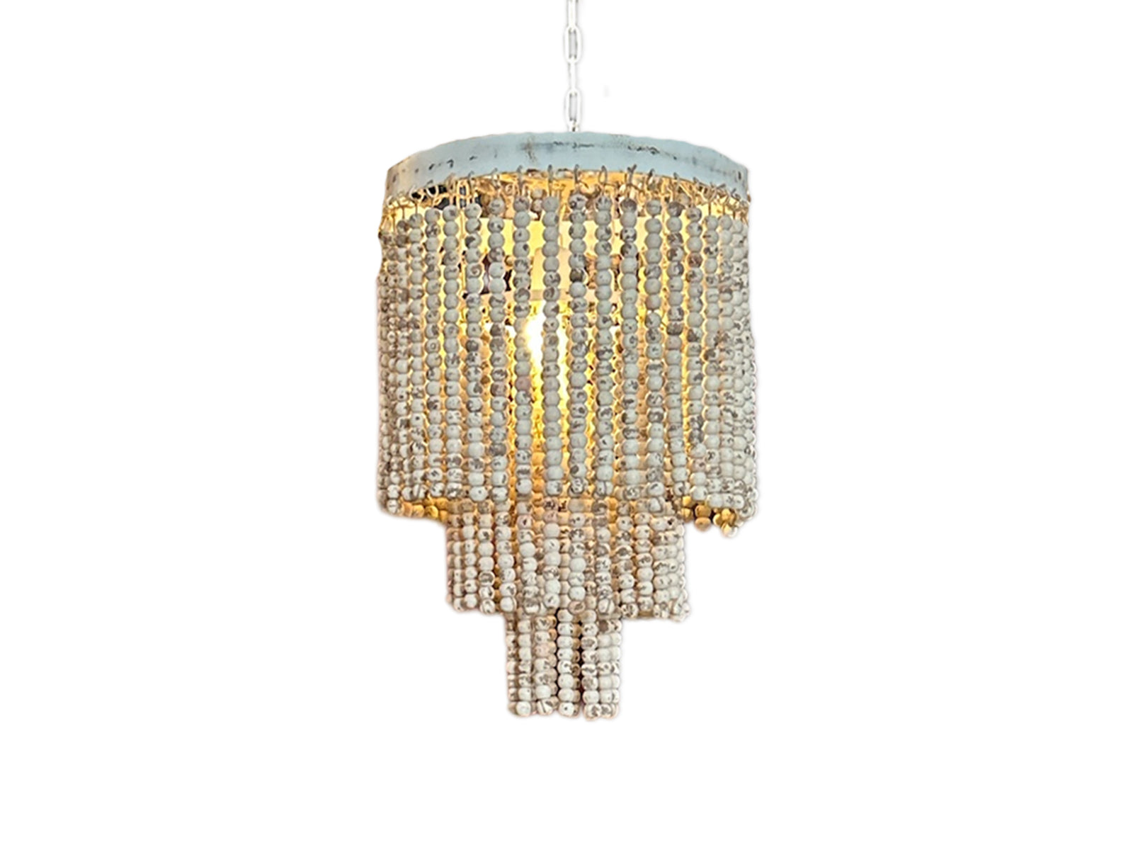 Hanglamp kral hout wit 40cm 2559