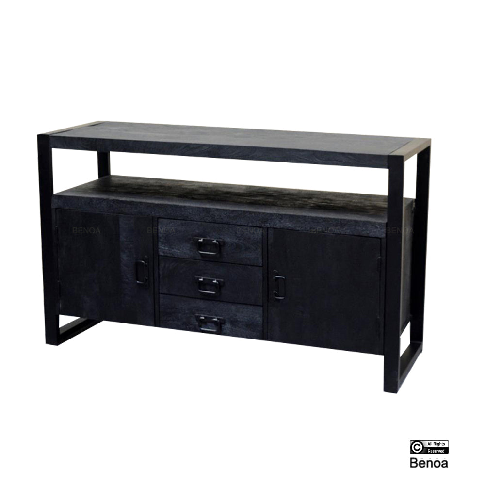 Britt 2 Door 3 Drawer Sideboard Black 135