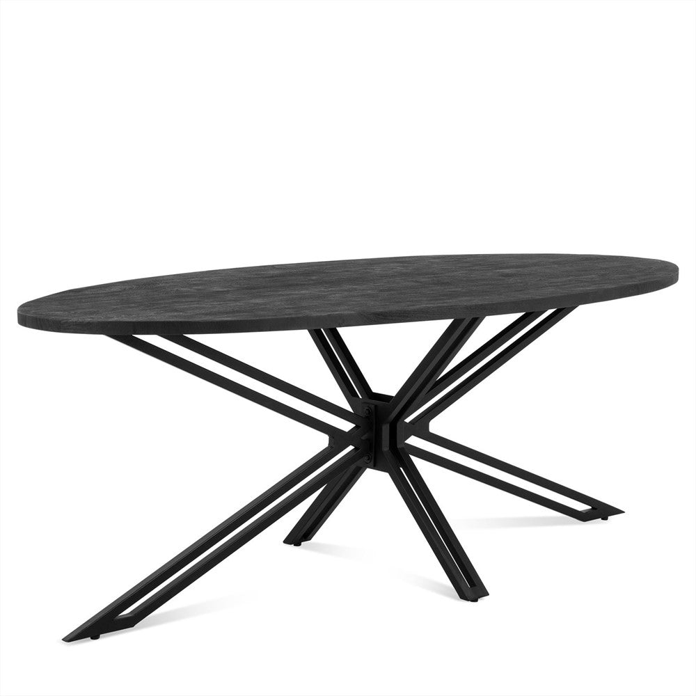 Yana Elipse Dining Table Black 180