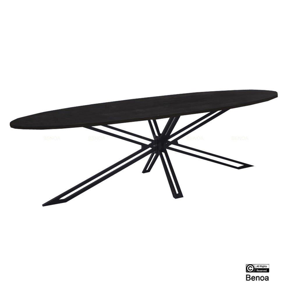 Yana Elipse Dining Table Black 200