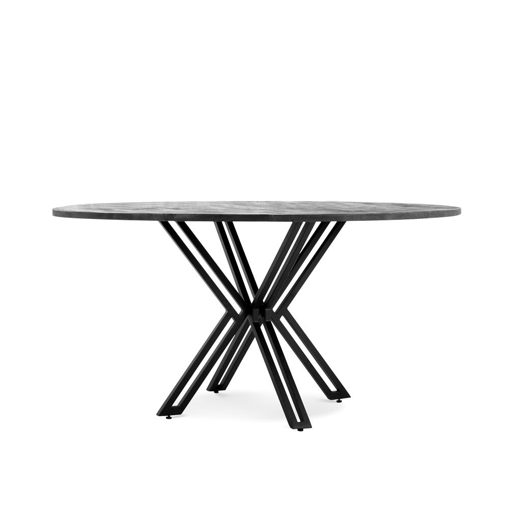 Yana Round Dining Table Black 130